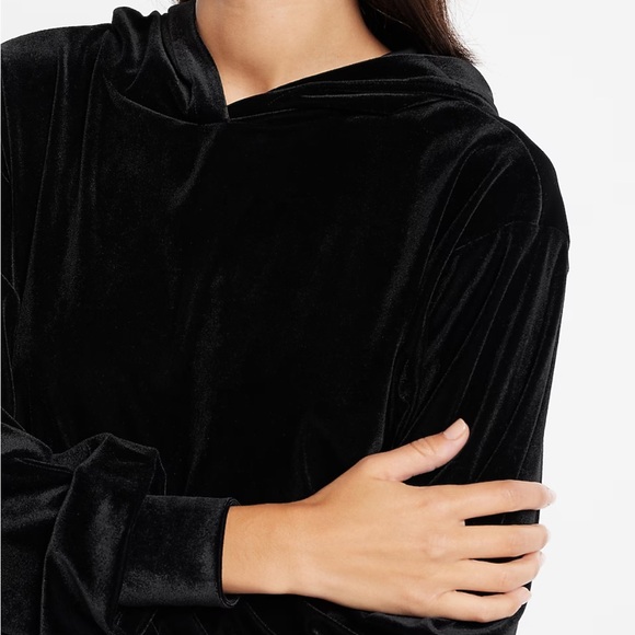 🆕 Express Velvet Banded Bottom Hoodie XL - Picture 2 of 7